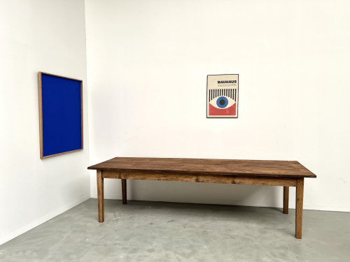 Grande table de ferme en pin, circa 1970, vue 3