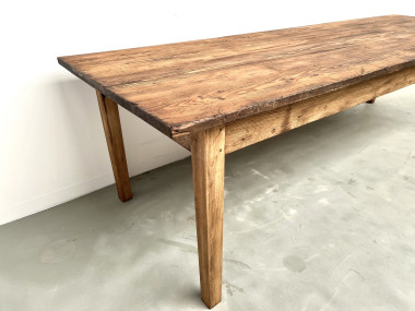 Grande table de ferme en pin, circa 1970, vue 8