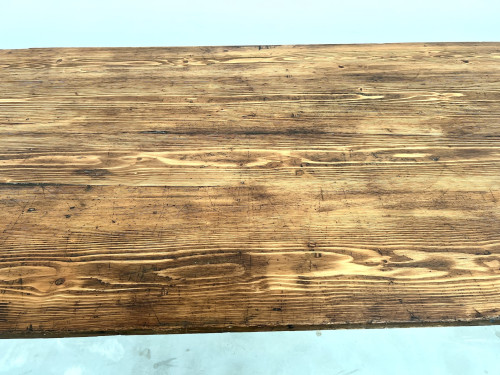 Grande table de ferme en pin, circa 1970, vue 11