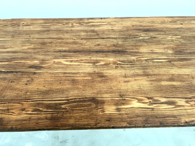 Grande table de ferme en pin, circa 1970, vue 11