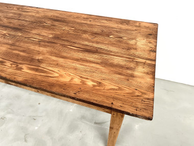 Grande table de ferme en pin, circa 1970, vue 12
