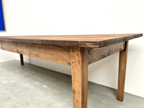 Grande table de ferme en pin, circa 1970, vue 13