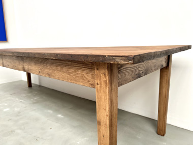 Grande table de ferme en pin, circa 1970, vue 13