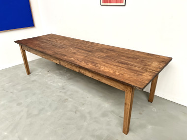 Grande table de ferme en pin, circa 1970, vue 16