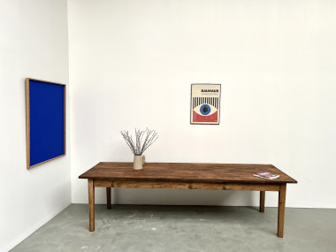 Grande table de ferme en pin, circa 1970, vue 17