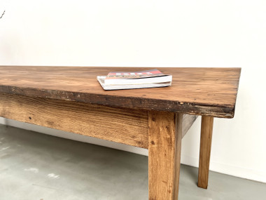 Grande table de ferme en pin, circa 1970, vue 18