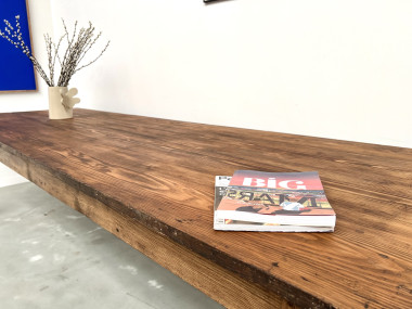 Grande table de ferme en pin, circa 1970, vue 19