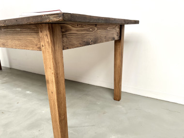 Grande table de ferme en pin, circa 1970, vue 20
