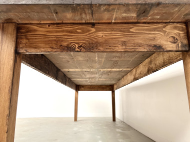 Grande table de ferme en pin, circa 1970, vue 21