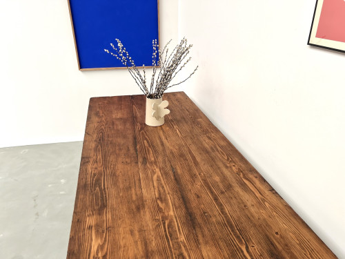 Grande table de ferme en pin, circa 1970, vue 23