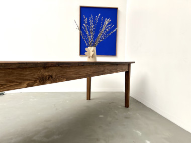 Grande table de ferme en pin, circa 1970, vue 25