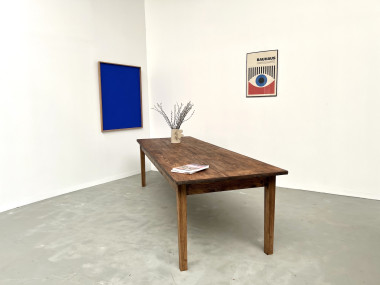 Grande table de ferme en pin, circa 1970, vue 28