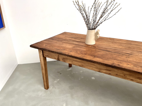 Grande table de ferme en pin, circa 1970, vue 32