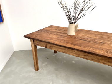 Grande table de ferme en pin, circa 1970, vue 32