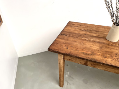 Grande table de ferme en pin, circa 1970, vue 33