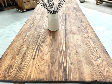 Grande table de ferme en pin, circa 1970, vue 35