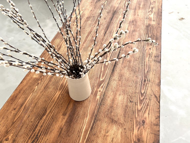 Grande table de ferme en pin, circa 1970, vue 36