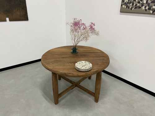 Table ronde brutaliste, circa 1960, vue 1