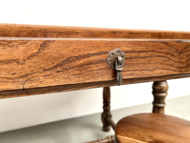 Grande table ancienne ovale en chêne massif – Circa 1900, vue 14