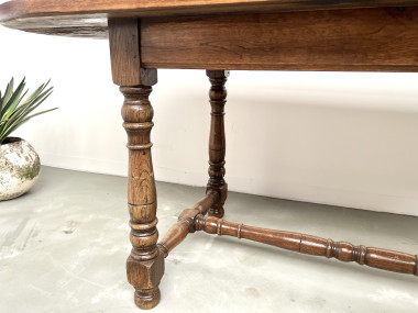 Grande table ancienne ovale en chêne massif – Circa 1900, vue 16