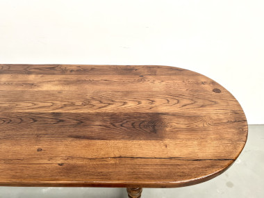 Grande table ancienne ovale en chêne massif – Circa 1900, vue 20