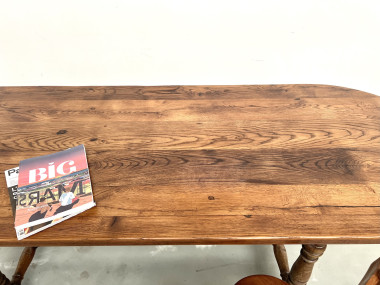 Grande table ancienne ovale en chêne massif – Circa 1900, vue 22