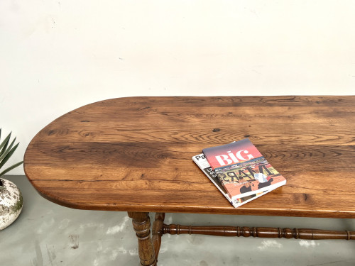 Grande table ancienne ovale en chêne massif – Circa 1900, vue 23