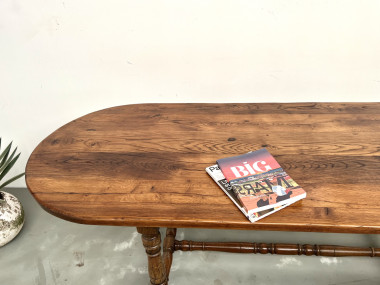 Grande table ancienne ovale en chêne massif – Circa 1900, vue 23