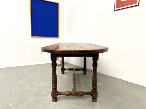 Grande table ancienne ovale en chêne massif – Circa 1900, vue 27