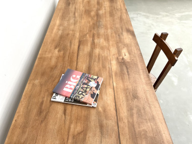 Grande table de ferme en hêtre massif des années 50, vue 19