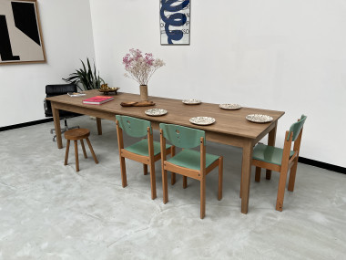 Grande table de ferme 300 X 90 cm "medium oak", vue 3