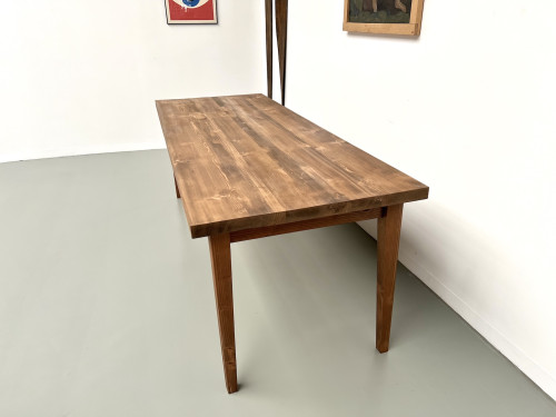 Table de ferme en pin – années 70, vue 12