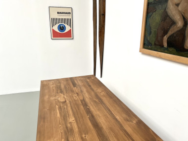 Table de ferme en pin – années 70, vue 14