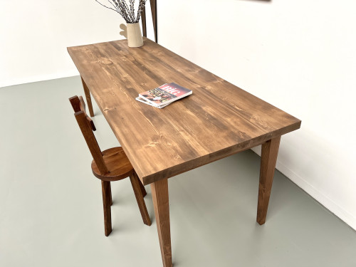 Table de ferme en pin – années 70, vue 19