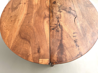 Table demi-lune en noyer massif, circa 1900, vue 21