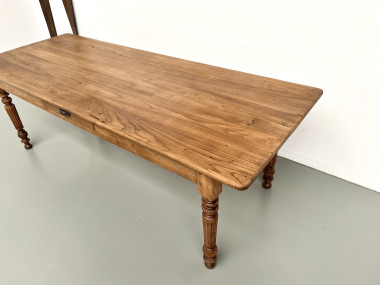 Table de ferme en noyer blond – circa 1900, vue 5