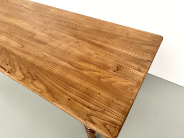 Table de ferme en noyer blond – circa 1900, vue 6
