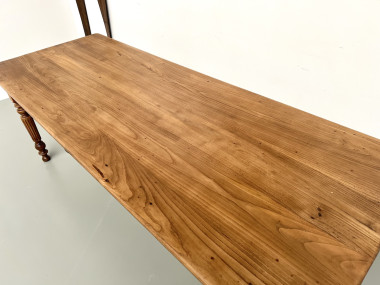Table de ferme en noyer blond – circa 1900, vue 7
