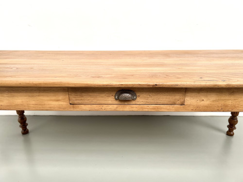 Table de ferme en noyer blond – circa 1900, vue 11