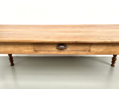 Table de ferme en noyer blond – circa 1900, vue 11