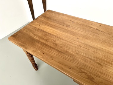 Table de ferme en noyer blond – circa 1900, vue 15