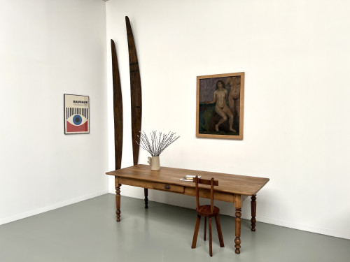 Table de ferme en noyer blond – circa 1900, vue 19