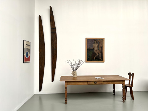 Table de ferme en noyer blond – circa 1900, vue 24