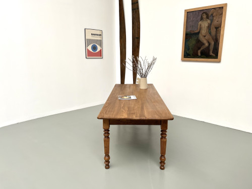 Table de ferme en noyer blond – circa 1900, vue 27