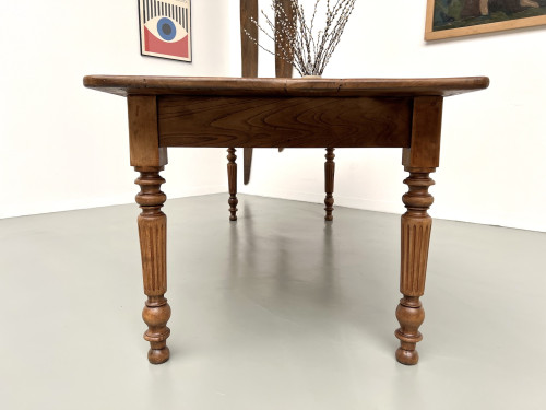 Table de ferme en noyer blond – circa 1900, vue 30