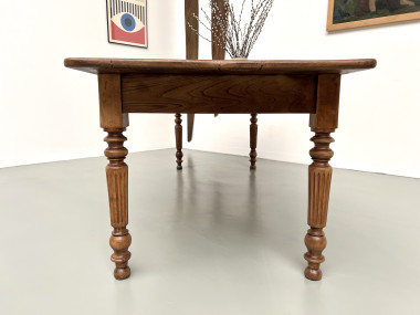 Table de ferme en noyer blond – circa 1900, vue 30