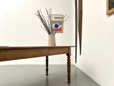 Table de ferme en noyer blond – circa 1900, vue 33