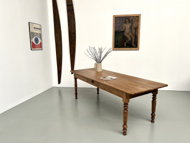 Table de ferme en noyer blond – circa 1900, vue 36