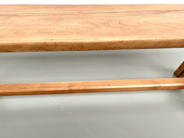Petit banc en noyer, années 70, vue 10