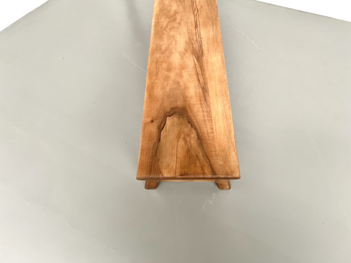 Petit banc en noyer, années 70, vue 14